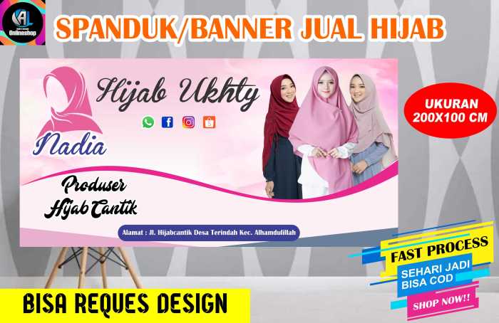 Contoh desain banner hijab