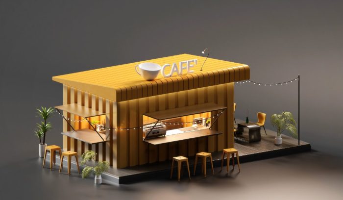 Contoh desain cafe mini